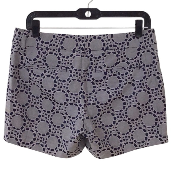 Banana Republic Blue Patterned Chino Shorts Size 4 New - Picture 2 of 4